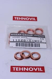 Запчасть: кольцо сливного болта поддона ДВС NISSAN Запчасть: кольцо сливного болта поддона ДВС NISSAN